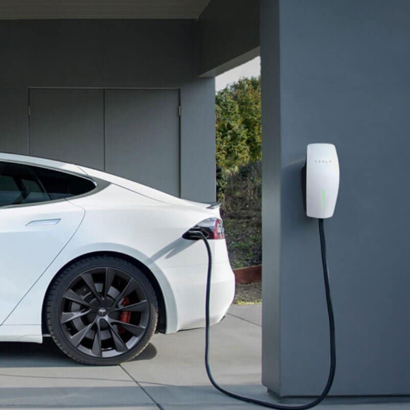 EV charger wall unit being installed by a licensed electrician in Sydney